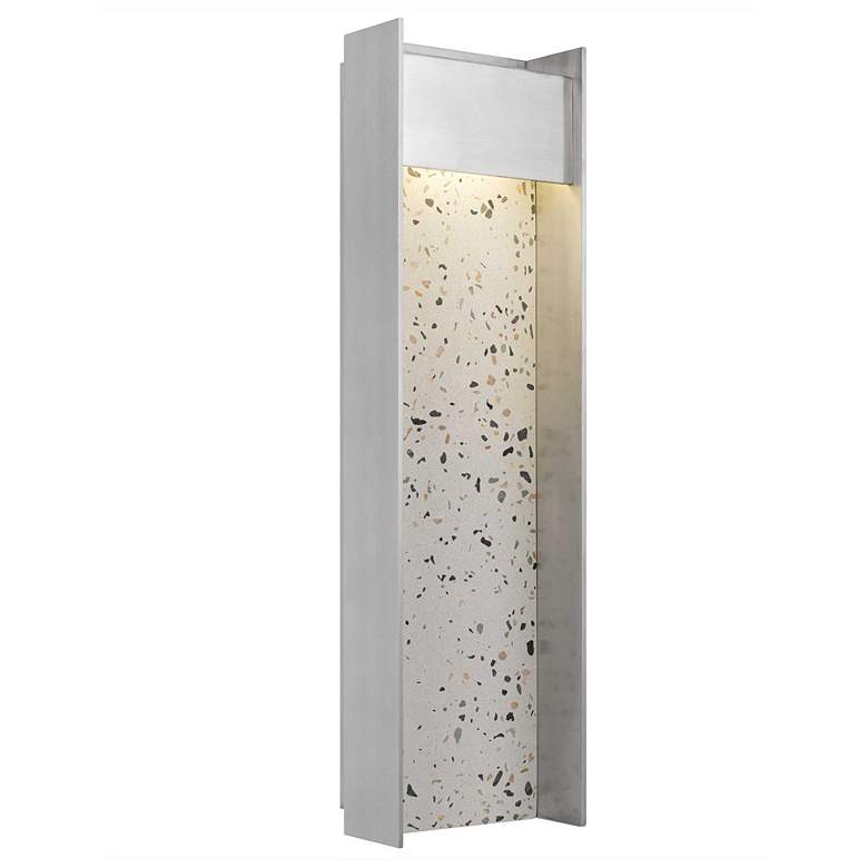 Image 1 Alteck Terrazzo 20" High Brushed Aluminum LED Wall Sconce