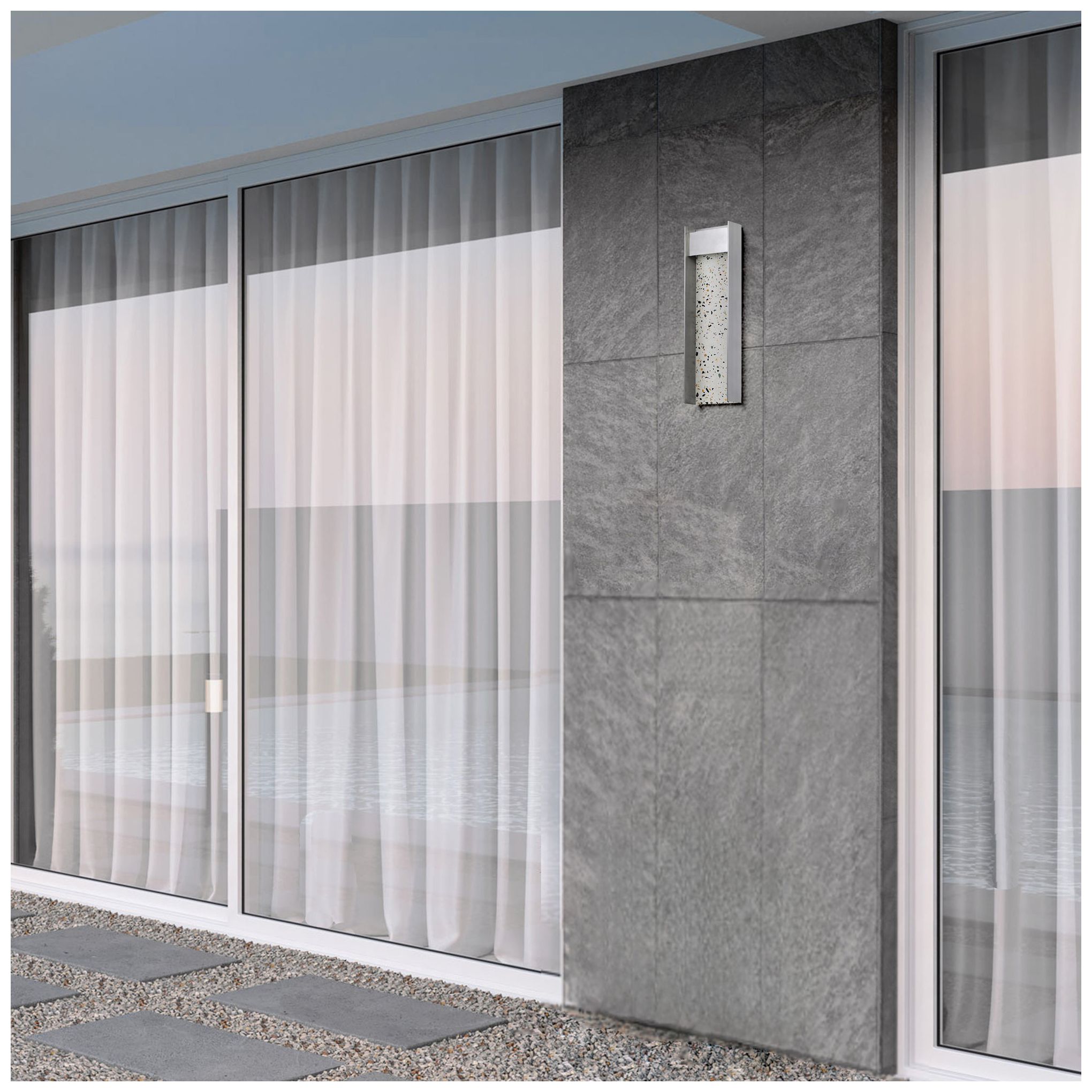 Image 6 Alteck Terrazzo 20" High Brushed Aluminum LED Wall Sconce more views