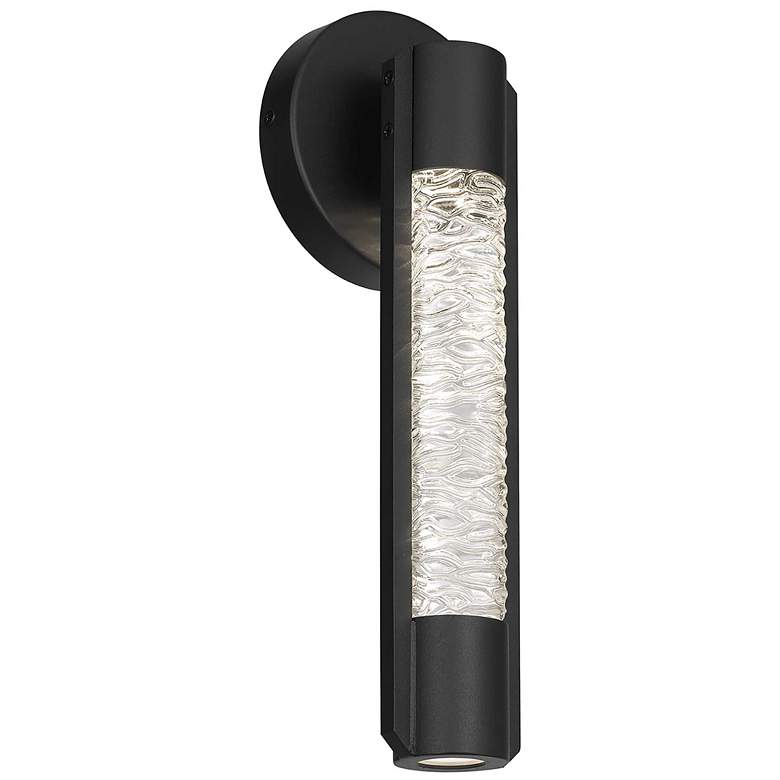 Image 1 Alteck Tig 14" High Sand Black LED Wall Sconce