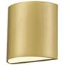 1_Alteck Veil 4 1/2" Wide Brushed Brass LED Wall Sconce