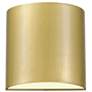 3_Alteck Veil 4 1/2" Wide Brushed Brass LED Wall Sconce more views