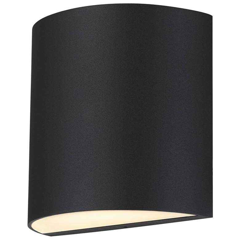 Image 1 Alteck Veil 4 1/2" Wide Sand Black LED Wall Sconce