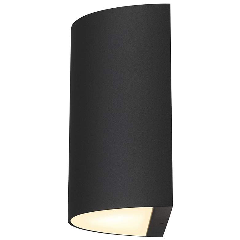 Image 4 Alteck Veil 4 1/2" Wide Sand Black LED Wall Sconce more views