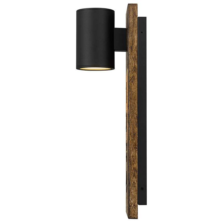 Image 4 Alteck Woodone 19" High Sand Black LED Wall Sconce more views