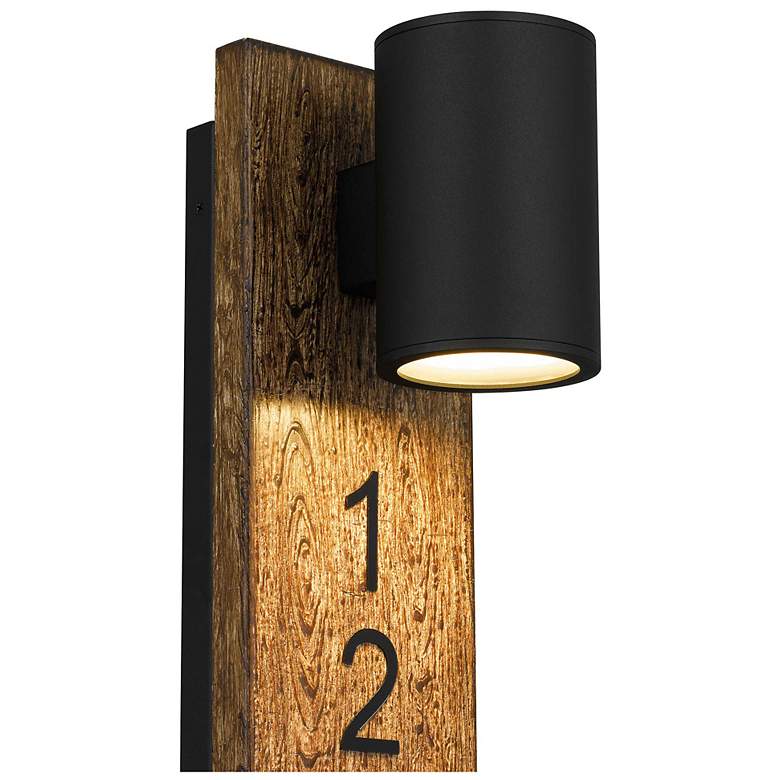 Image 5 Alteck Woodone 19" High Sand Black LED Wall Sconce more views