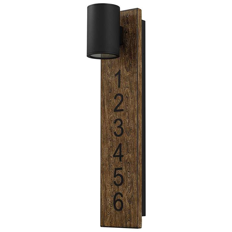 Image 2 Alteck Woodone 26" High Sand Black LED Wall Sconce more views