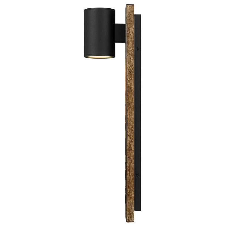 Image 4 Alteck Woodone 26" High Sand Black LED Wall Sconce more views