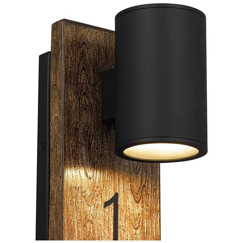 Image 5 Alteck Woodone 26" High Sand Black LED Wall Sconce more views