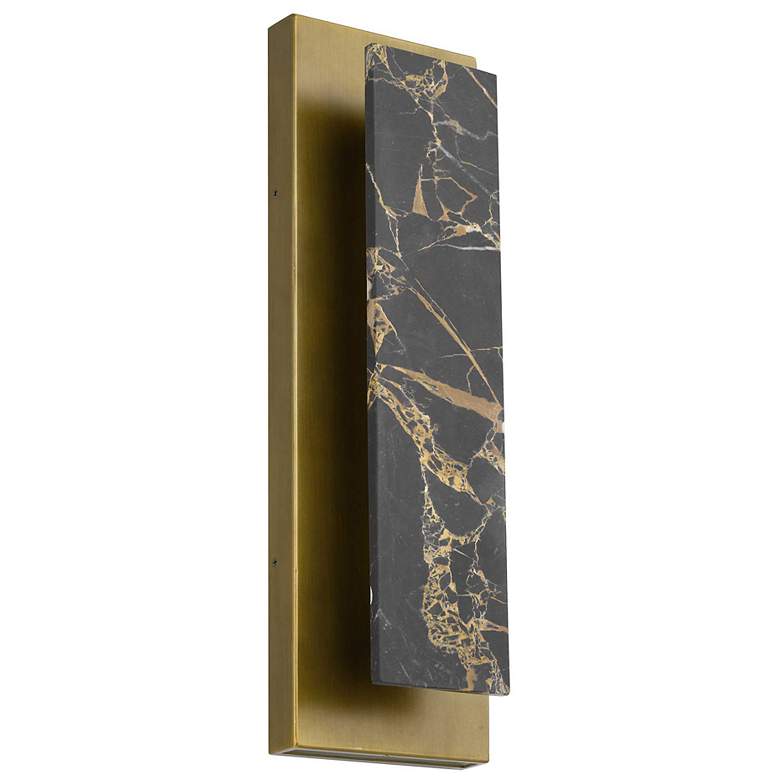 Image 2 Alteck Zoey 18" High Painted Antique Brass LED Wall Sconce more views