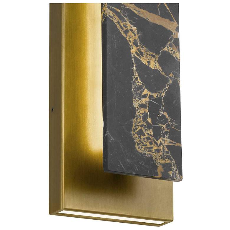 Image 5 Alteck Zoey 18" High Painted Antique Brass LED Wall Sconce more views