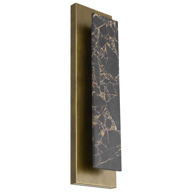 Image 2 Alteck Zoey 24" High Painted Antique Brass LED Wall Sconce more views