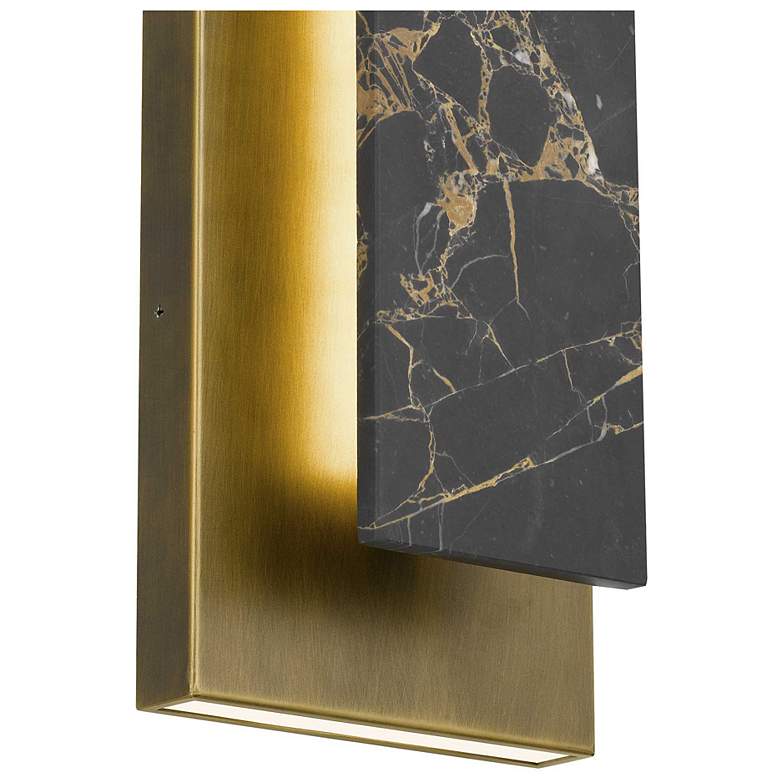 Image 5 Alteck Zoey 24" High Painted Antique Brass LED Wall Sconce more views