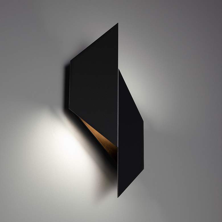 Image 1 Alternate 18"H x 8"W 2-Light Outdoor Wall Light in Black