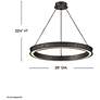 3_Althea 26" Wide Satin Black LED Pendant Light more views
