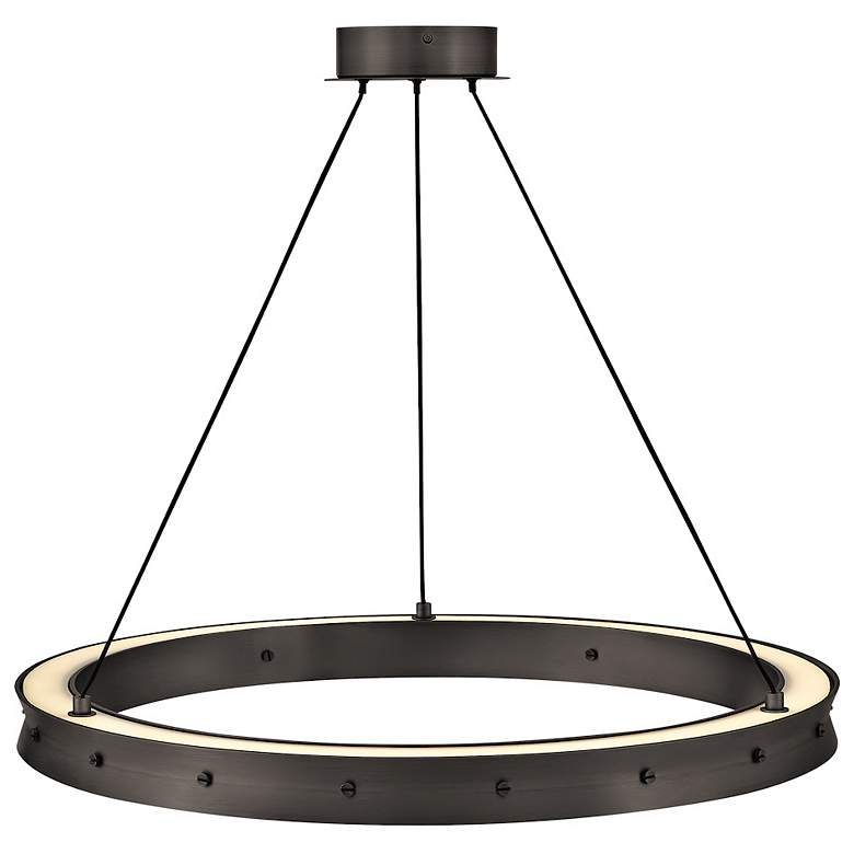 Image 5 Althea 26" Wide Satin Black LED Pendant Light more views