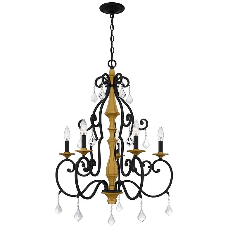 Image 1 Althea 5-Light Matte Black Chandelier