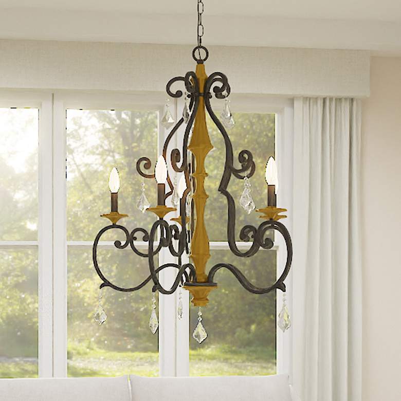 Image 1 Althea 5-Light Matte Black Chandelier
