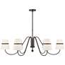 3_Althia 43 3/4"W Textured Dark Bronze 6-Light Chandelier more views