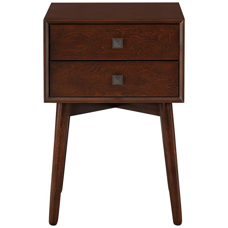 Image 4 Alto 15 3/4" Wide Espresso Wood 2-Drawer Side Table more views