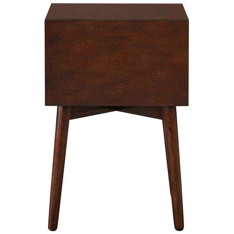 Image 6 Alto 15 3/4" Wide Espresso Wood 2-Drawer Side Table more views