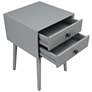 5_Alto 15 3/4" Wide Gray Wood 2-Drawer Side Table more views