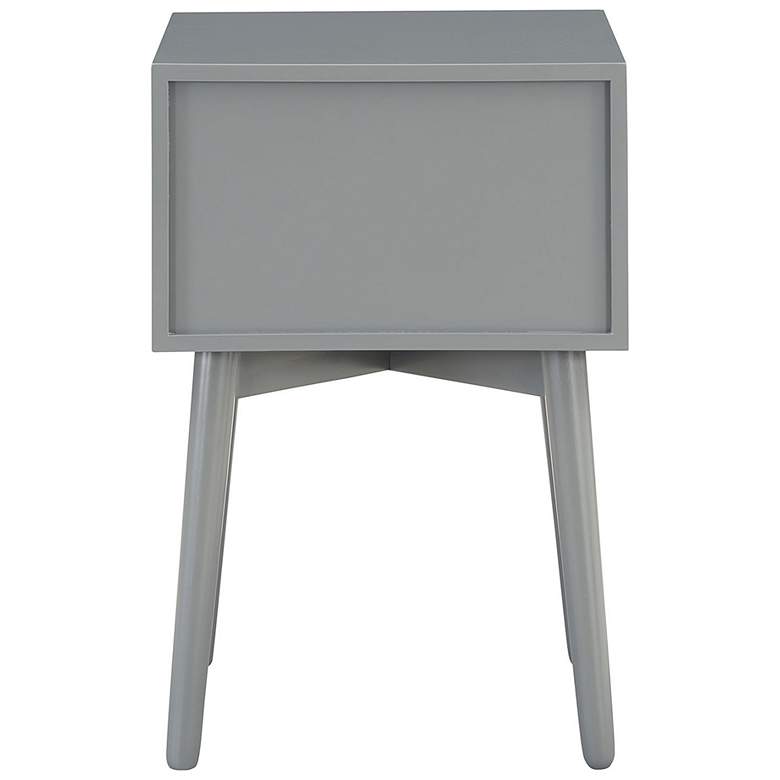 Image 6 Alto 15 3/4 inch Wide Gray Wood 2-Drawer Side Table more views