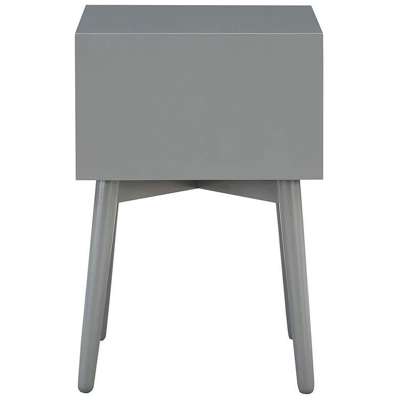 Image 7 Alto 15 3/4 inch Wide Gray Wood 2-Drawer Side Table more views