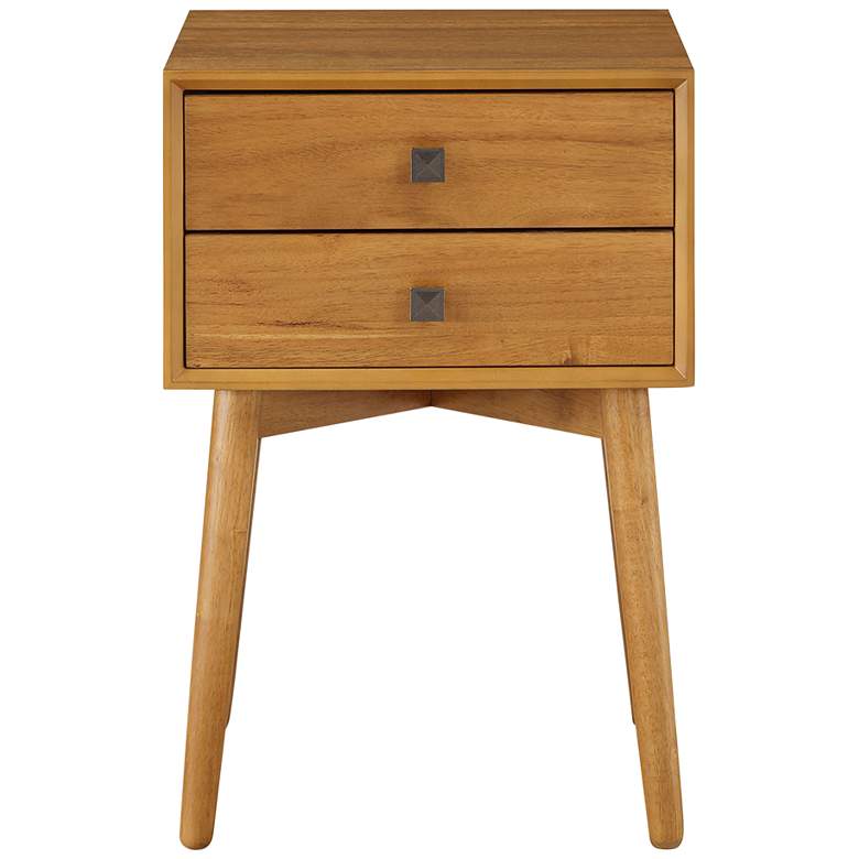 Image 6 Alto 15 3/4" Wide Light Oak Wood 2-Drawer Side Table more views