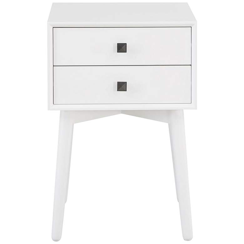 Image 4 Alto 15 3/4" Wide White Wood 2-Drawer Side Table more views