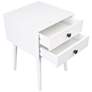 Alto 15 3/4" Wide White Wood 2-Drawer Side Table