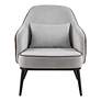 3_Alto 28 1/2" Wide Modern Gray Fabric Brown Faux Leather Arm Chair more views