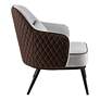 4_Alto 28 1/2" Wide Modern Gray Fabric Brown Faux Leather Arm Chair more views