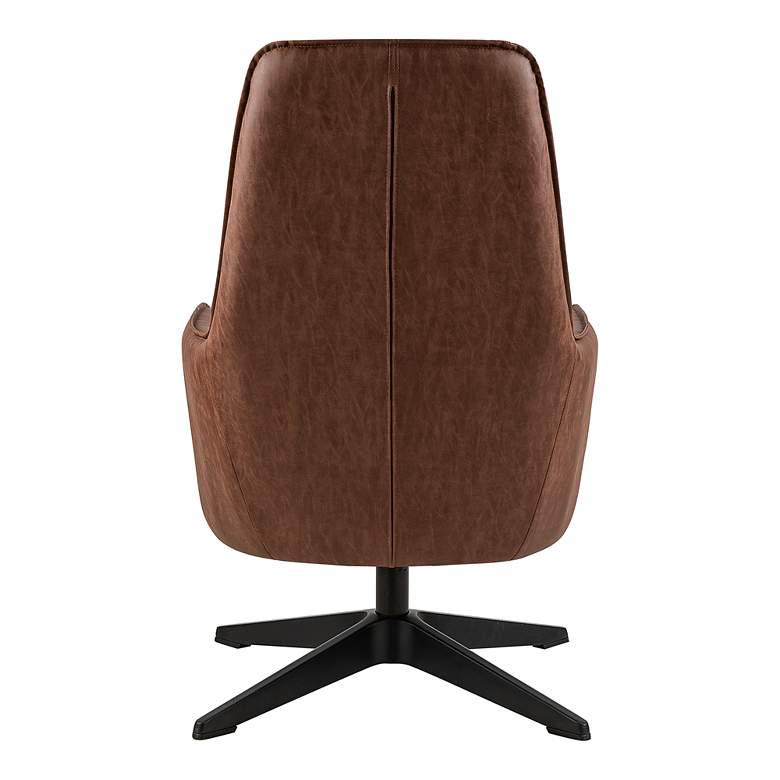 Image 5 Alto Brown Faux Leather Swivel Arm Chair more views