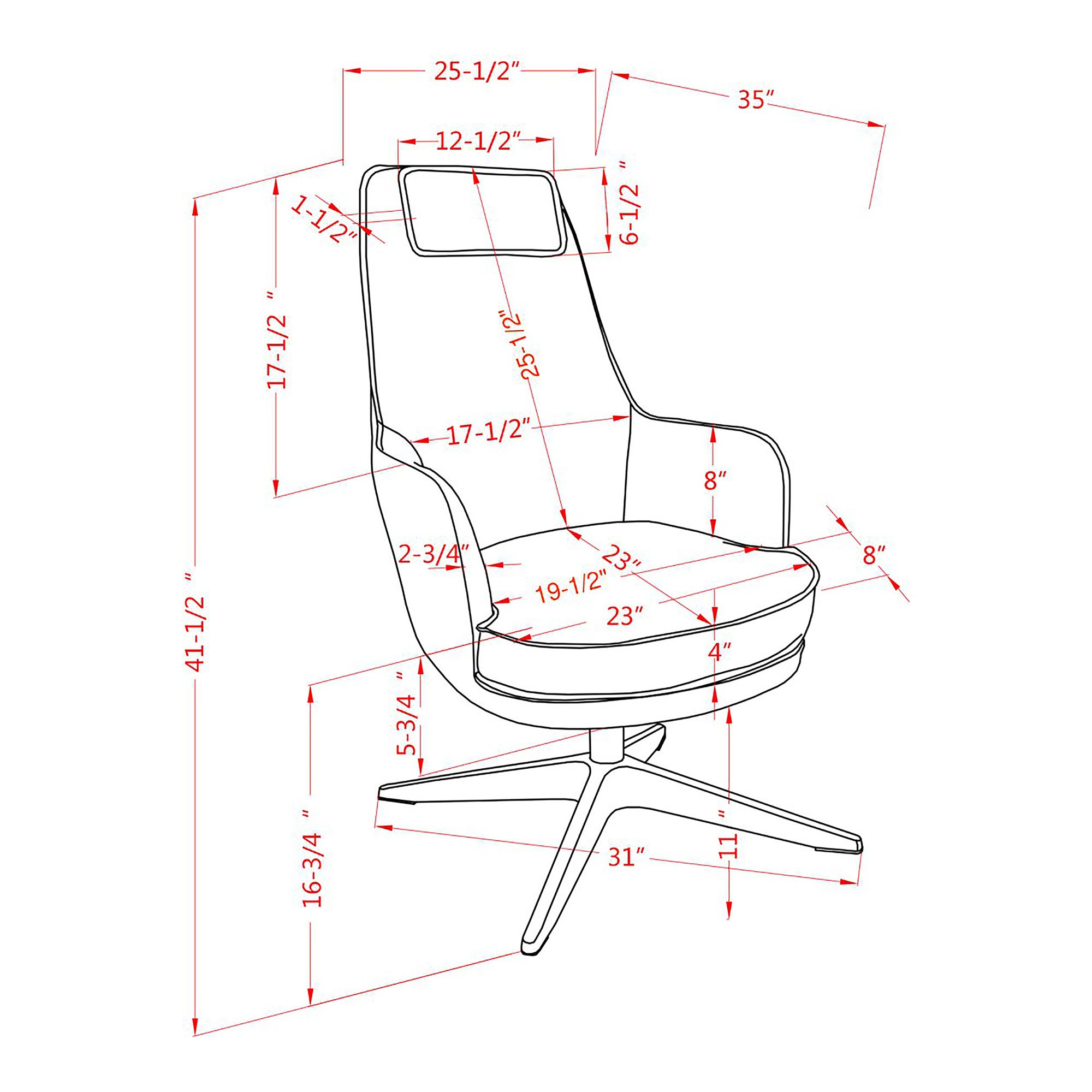 Alto Brown Faux Leather Swivel Arm Chair
