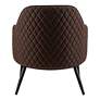 Alto Gray Fabric Brown Faux Leather Arm Chair