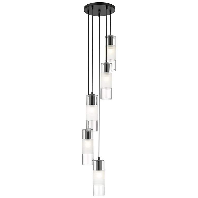 Image 1 Alton 12" Wide Matte Black Multi-Light Pendant