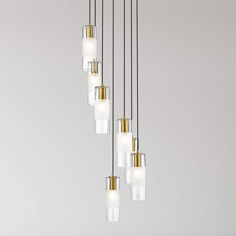 Image 1 Alton 18" Wide Modern Gold 7-Light Pendant