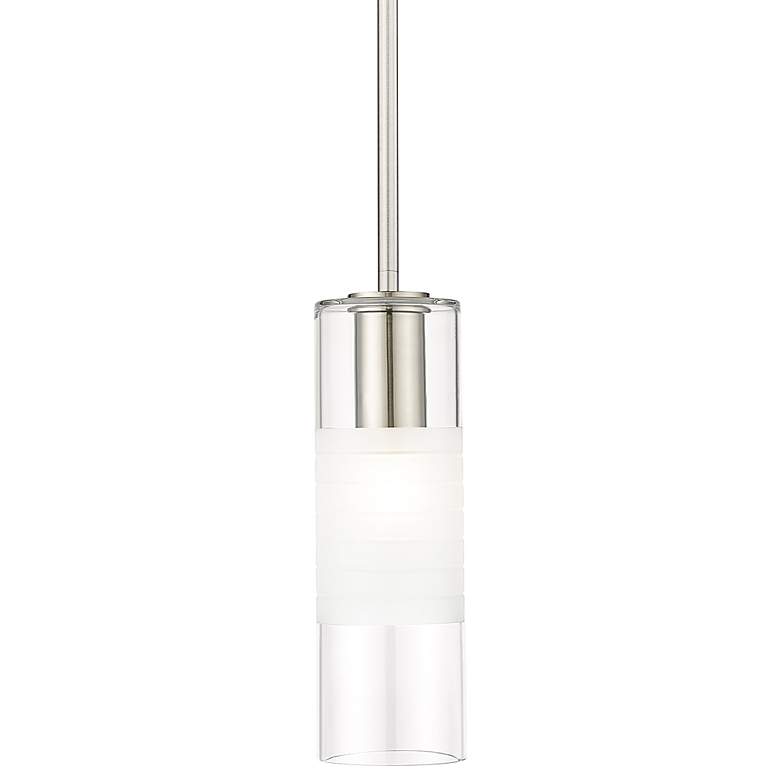 Image 3 Alton 4 3/4" Wide Brushed Nickel Cylinder Mini Pendant