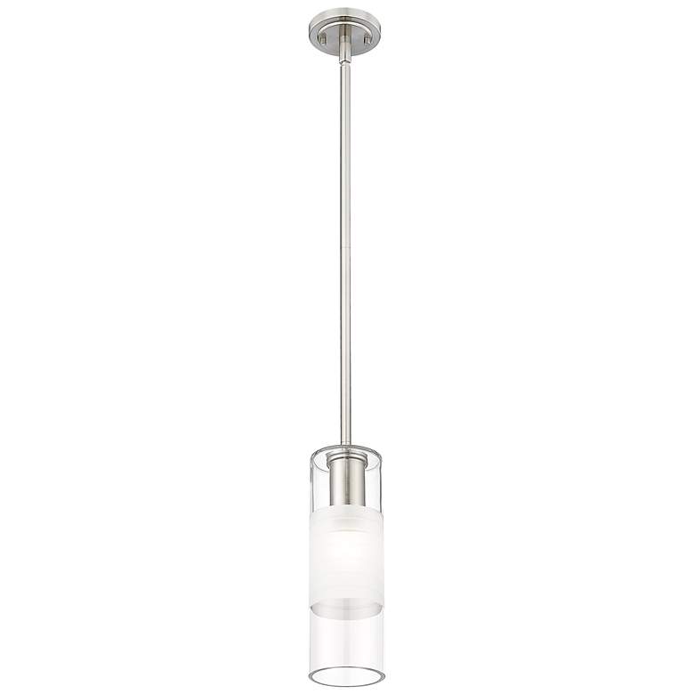 Image 6 Alton 4 3/4" Wide Brushed Nickel Cylinder Mini Pendant more views