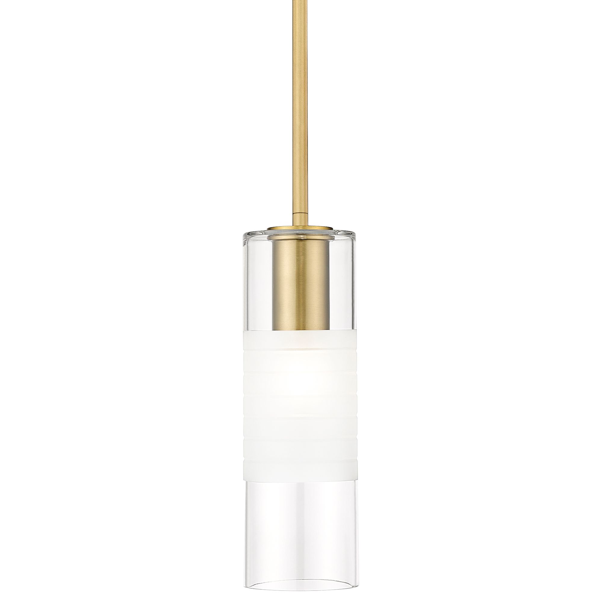 Gold cylinder pendant light sales