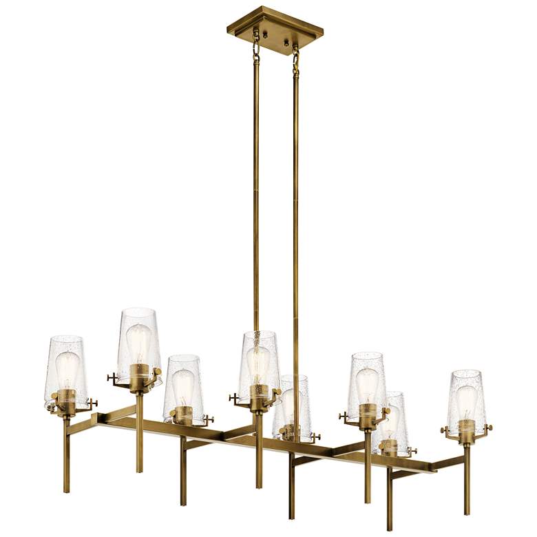 Image 2 Alton 46" Wide Natural Brass Kitchen Island Light Chandelier