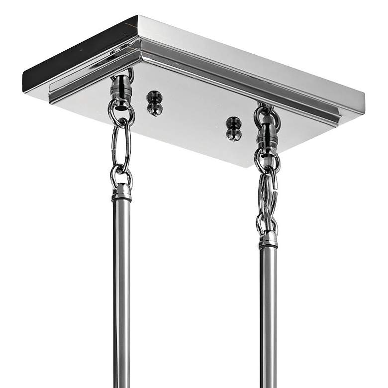 Image 5 Alton 46 inch Wide Polished Nickel Kitchen Island Light Linear Chandelier more views