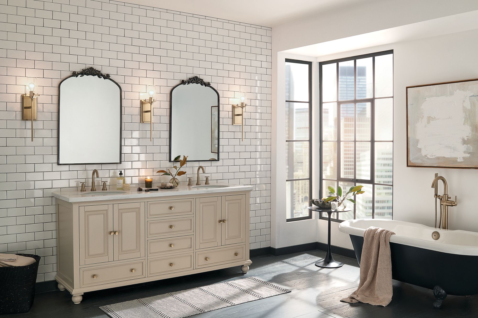 Image 6 Alton 5-in 1-Light Champagne Bronze Traditional Vanity Light more views