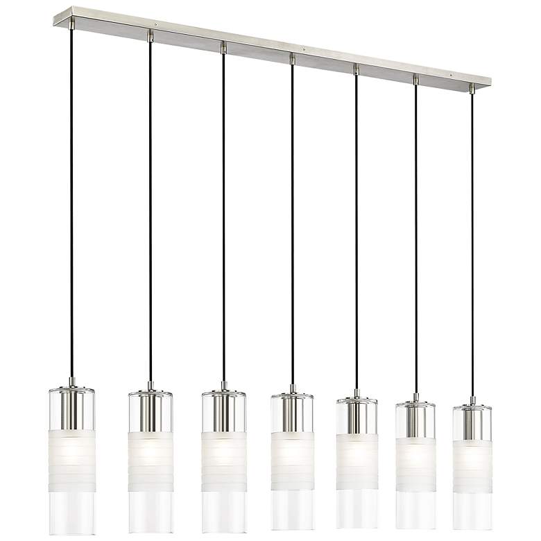 Image 3 Alton 54" Wide Brushed Nickel 7-Light Linear Pendant