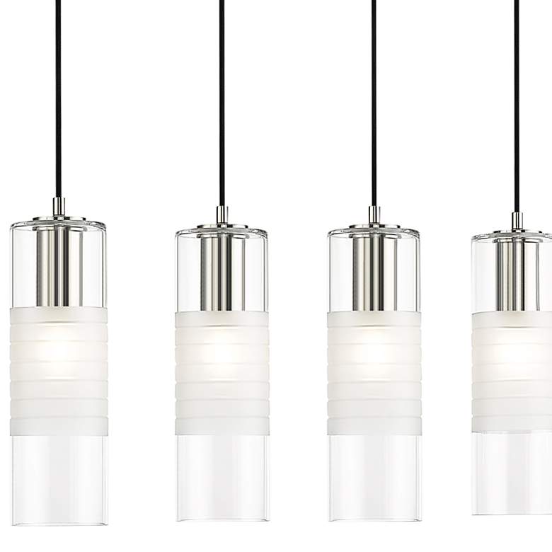 Image 4 Alton 54" Wide Brushed Nickel 7-Light Linear Pendant more views
