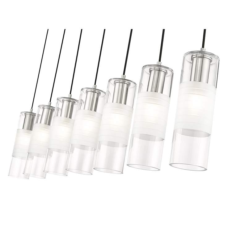 Image 5 Alton 54" Wide Brushed Nickel 7-Light Linear Pendant more views