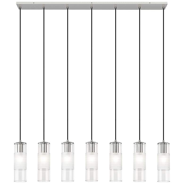 Image 7 Alton 54" Wide Brushed Nickel 7-Light Linear Pendant more views
