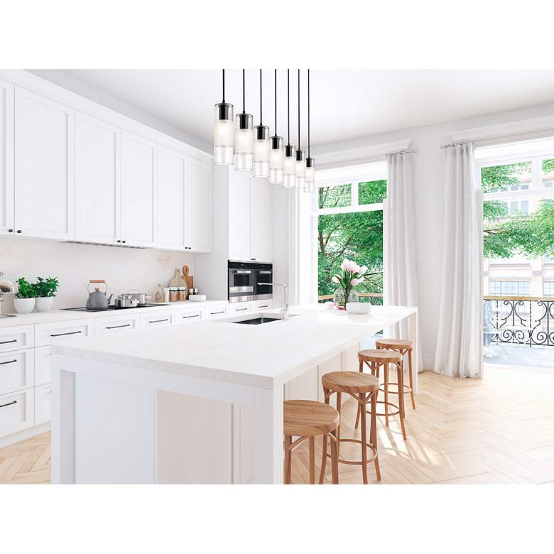 Image 5 Alton 54" Wide Matte Black 7-Light Linear Pendant more views