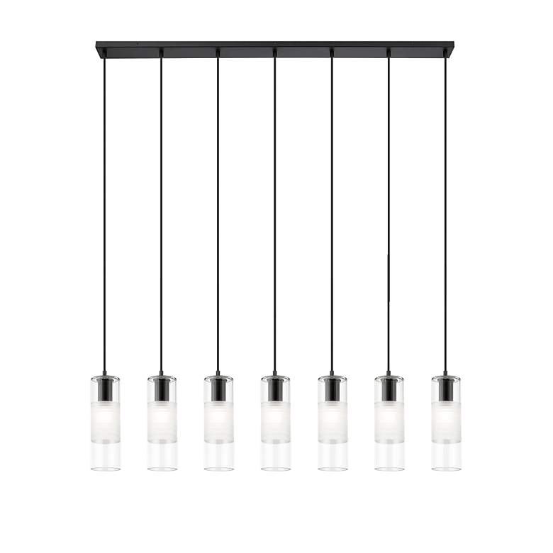 Image 6 Alton 54" Wide Matte Black 7-Light Linear Pendant more views