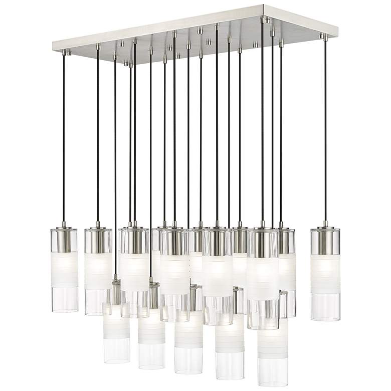 Image 1 Alton by Z-Lite Brushed Nickel 17 Light Linear Chandelier